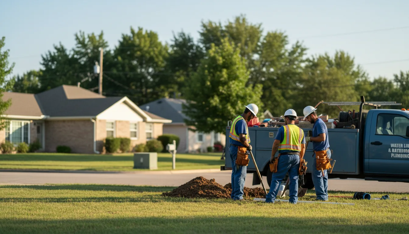 Residential water line and bathroom plumbing service in Moville, IA